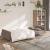 Canapea extensibilă cu 2 locuri, 2 perne, gri taupe, textil GartenMobel Dekor