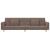 Canapea extensibilă cu 2 locuri, 2 perne, gri taupe, textil GartenMobel Dekor