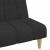 Canapea extensibilă cu 2 locuri, negru, material textil GartenMobel Dekor