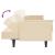 Canapea extensibilă cu 2 locuri, 2 perne, crem, textil GartenMobel Dekor