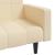 Canapea extensibilă cu 2 locuri, 2 perne, crem, textil GartenMobel Dekor