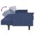 Canapea extensibilă cu 2 locuri, 2 perne, albastru, textil GartenMobel Dekor