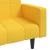 Canapea extensibilă cu 2 locuri, 2 perne, galben, textil GartenMobel Dekor