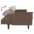Canapea extensibilă cu 2 locuri, 2 perne, gri taupe, textil GartenMobel Dekor