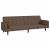 Canapea extensibilă cu 2 locuri, 2 perne, gri taupe, textil GartenMobel Dekor