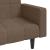 Canapea extensibilă cu 2 locuri, 2 perne, gri taupe, textil GartenMobel Dekor
