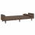 Canapea extensibilă cu 2 locuri, 2 perne, gri taupe, textil GartenMobel Dekor