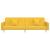 Canapea extensibilă cu 2 locuri, 2 perne, galben, textil GartenMobel Dekor
