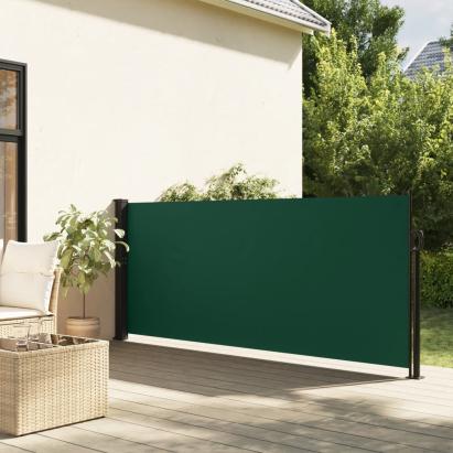 Copertina laterală retractabilă, verde închis, 100x500 cm GartenMobel Dekor