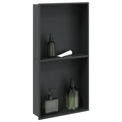 Nișă de duș, negru mat, 32x62x9 cm, oțel inoxidabil GartenMobel Dekor