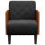 Canapea Scaun cu Cotiere Negru 55 cm Catifea GartenMobel Dekor