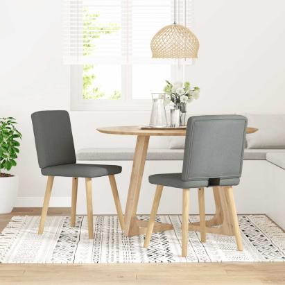 Scaune de sufragerie, 2 buc., gri închis, material textil GartenMobel Dekor