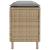 Bancă de grădină cu pernă Bej 110x30x40,5 cm Poly Ratan GartenMobel Dekor