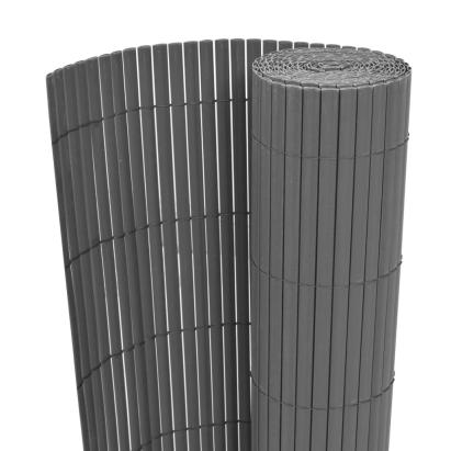 Gard pentru grădină cu două fețe, gri, 150 x 500 cm, PVC GartenMobel Dekor