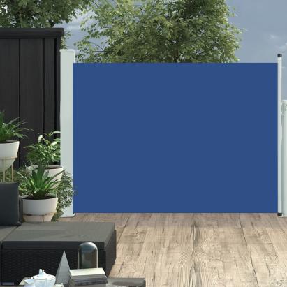 Copertină laterală retractabilă terasă, albastru, 100x500 cm GartenMobel Dekor