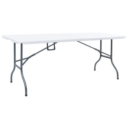 Masă de grădină pliabilă, alb, 180x72x72 cm, HDPE GartenMobel Dekor