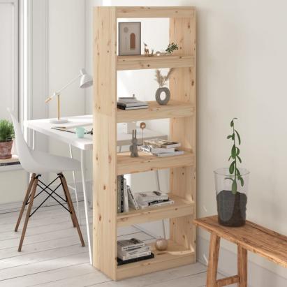 Bibliotecă/Separator cameră, 60x30x167,5 cm, lemn masiv pin GartenMobel Dekor