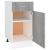 Dulap inferior cu sertar gri sonoma 40x46x81,5cm lemn prelucrat GartenMobel Dekor