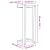 Suport pentru prosoape, alb, 23x18x60 cm, lemn masiv de pin GartenMobel Dekor