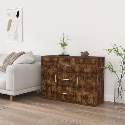 Dulap, stejar fumuriu, 91x29,5x65 cm, lemn compozit GartenMobel Dekor