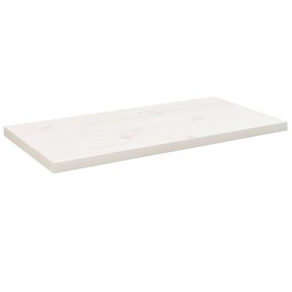 Blat de masă alb 80x40x2,5 cm lemn masiv de pin dreptunghiular GartenMobel Dekor
