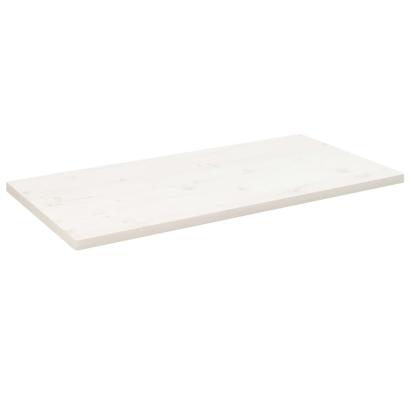 Blat de masă alb 100x60x2,5 cm lemn masiv de pin dreptunghiular GartenMobel Dekor