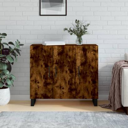 Dulap, stejar fumuriu, 90x34x80 cm, lemn compozit GartenMobel Dekor