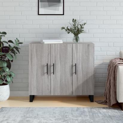 Dulap, gri sonoma, 90x34x80 cm, lemn compozit GartenMobel Dekor