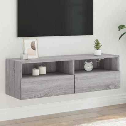 Comodă TV de perete, gri sonoma, 100x30x30 cm, lemn prelucrat GartenMobel Dekor