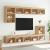 Comode TV cu lumini LED, 2 buc., stejar sonoma, 80x30x30 cm GartenMobel Dekor