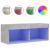 Comodă TV cu lumini LED, gri beton, 80x30x30 cm GartenMobel Dekor