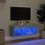 Comodă TV cu lumini LED, gri beton, 80x30x30 cm GartenMobel Dekor