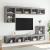 Comode TV cu lumini LED, 2 buc., gri sonoma, 80x30x30 cm GartenMobel Dekor