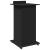 Pupitru cu roți și sertar negru 55x55x107 cm lemn prelucrat GartenMobel Dekor