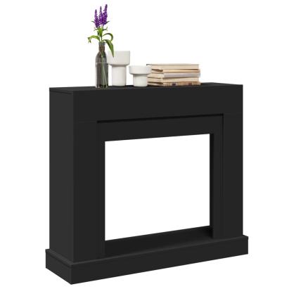 Mască de șemineu, negru, 100x30x87,5 cm, lemn prelucrat GartenMobel Dekor