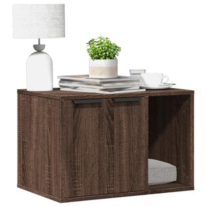Cutie litieră pisici stejar maro 60x40x40 cm lemn prelucrat GartenMobel Dekor