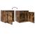 Noptiere montate pe perete 2 buc Stejar afumat 38x34x40 cm GartenMobel Dekor