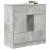 Bufetă cu sertare și uși Gri beton 70,5x34x74,5 cm GartenMobel Dekor