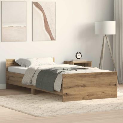 Cadru de pat fără saltea Stejar Artisan 75x190cm Lemn prelucrat GartenMobel Dekor