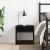 Noptiera stejar negru 40x30x40 cm lemn prelucrat GartenMobel Dekor