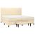 Pat box spring cu saltea, crem, 200x200 cm, textil GartenMobel Dekor