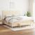Pat box spring cu saltea, crem, 200x200 cm, textil GartenMobel Dekor