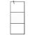 Perete cabină duș walk-in negru 80x195 cm Sticlă ESG semi-mată GartenMobel Dekor