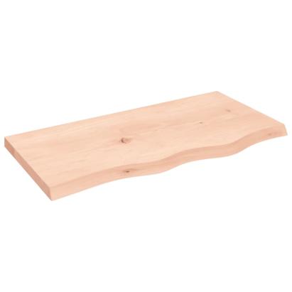 Poliță de perete, 80x40x(2-4) cm, lemn masiv de stejar netratat GartenMobel Dekor