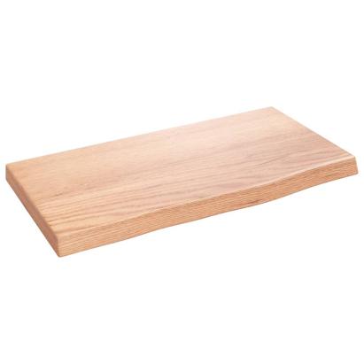 Poliță perete maro deschis 40x20x2 cm lemn masiv stejar tratat GartenMobel Dekor