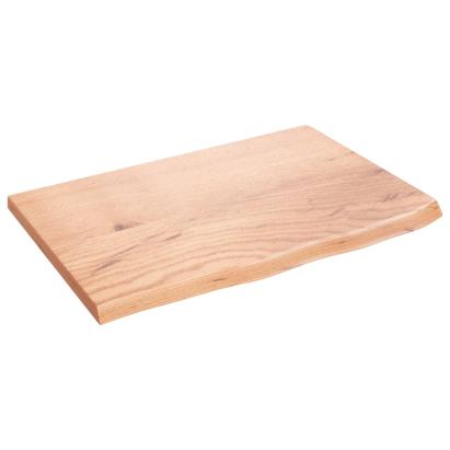 Poliță perete maro deschis 60x40x2 cm lemn masiv stejar tratat GartenMobel Dekor