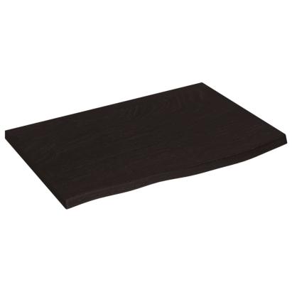Raft de perete maro închis 60x40x2 cm lemn masiv stejar tratat GartenMobel Dekor