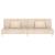 Canapea extensibilă cu 2 locuri, 2 perne, crem, textil GartenMobel Dekor
