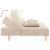 Canapea extensibilă cu 2 locuri, 2 perne, crem, textil GartenMobel Dekor