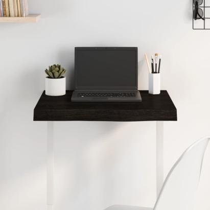 Blat de masă maro 60x40x(2-6) cm, lemn masiv stejar tratat GartenMobel Dekor